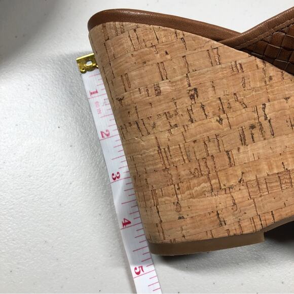 Cork platform leather woven sandals by Via Spiga 8.5 - Picture 5 of 9